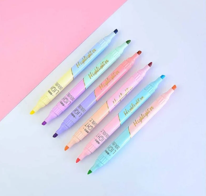 Chosch Double-Tip Pastel Highlighters