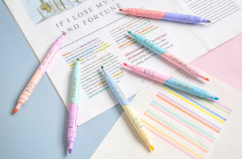 Chosch Double-Tip Pastel Highlighters