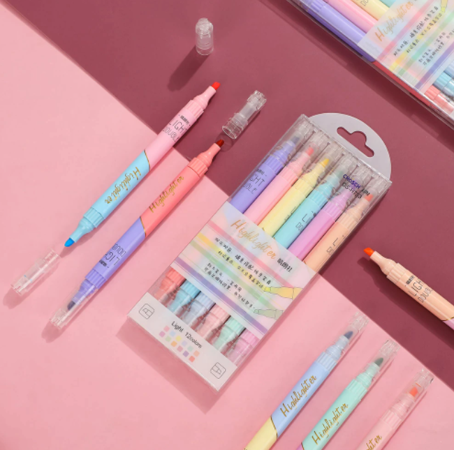 Chosch Double-Tip Pastel Highlighters